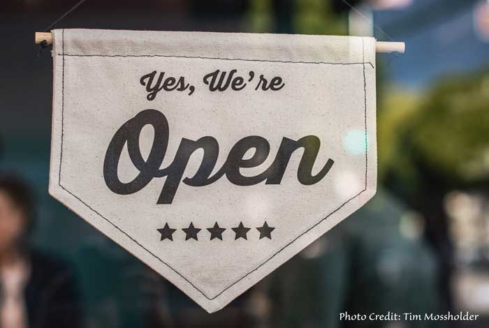 Open for business image